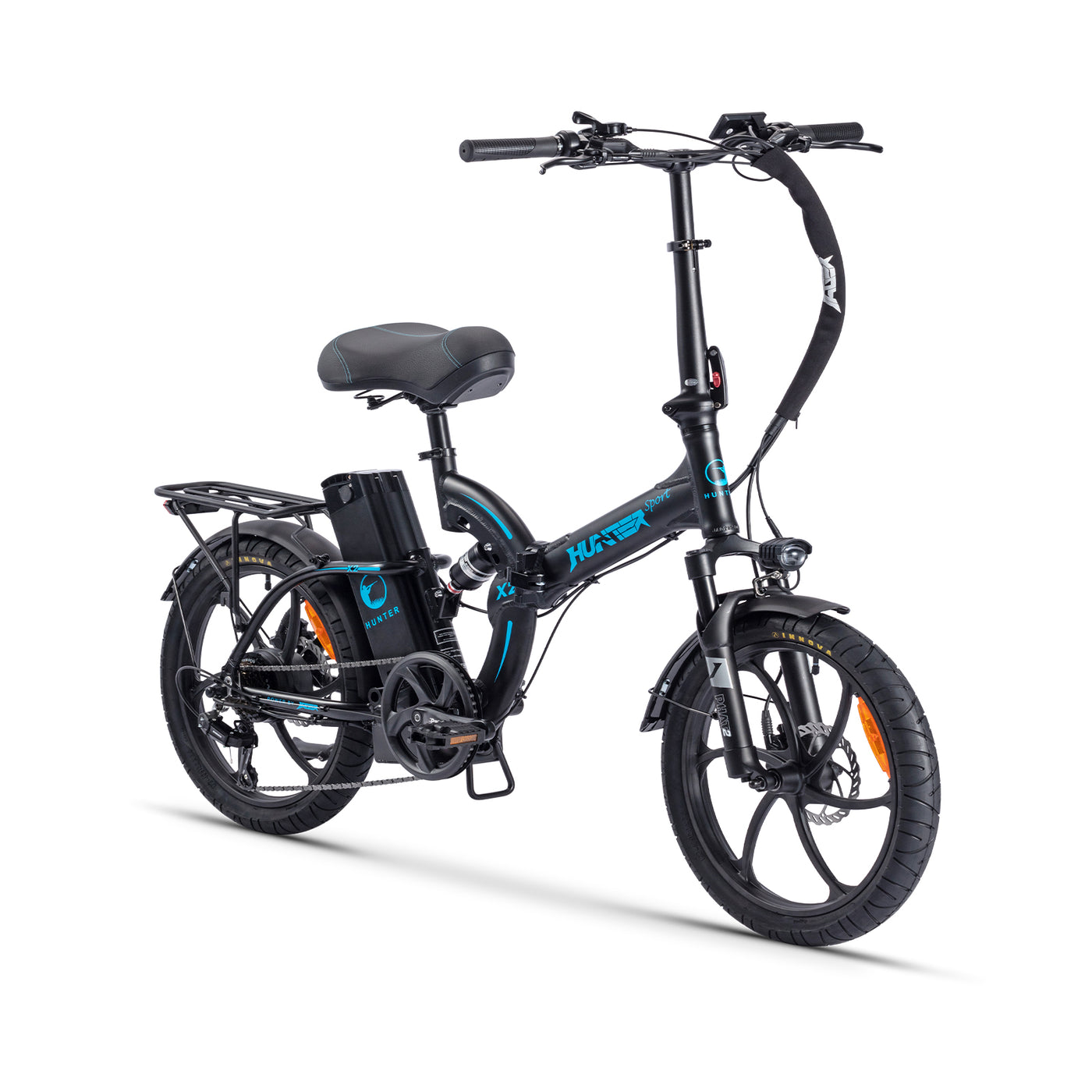Hunter Sport X2 Folding E-Bike 20" x 3.0 Fat Tire 750W Peak Motor