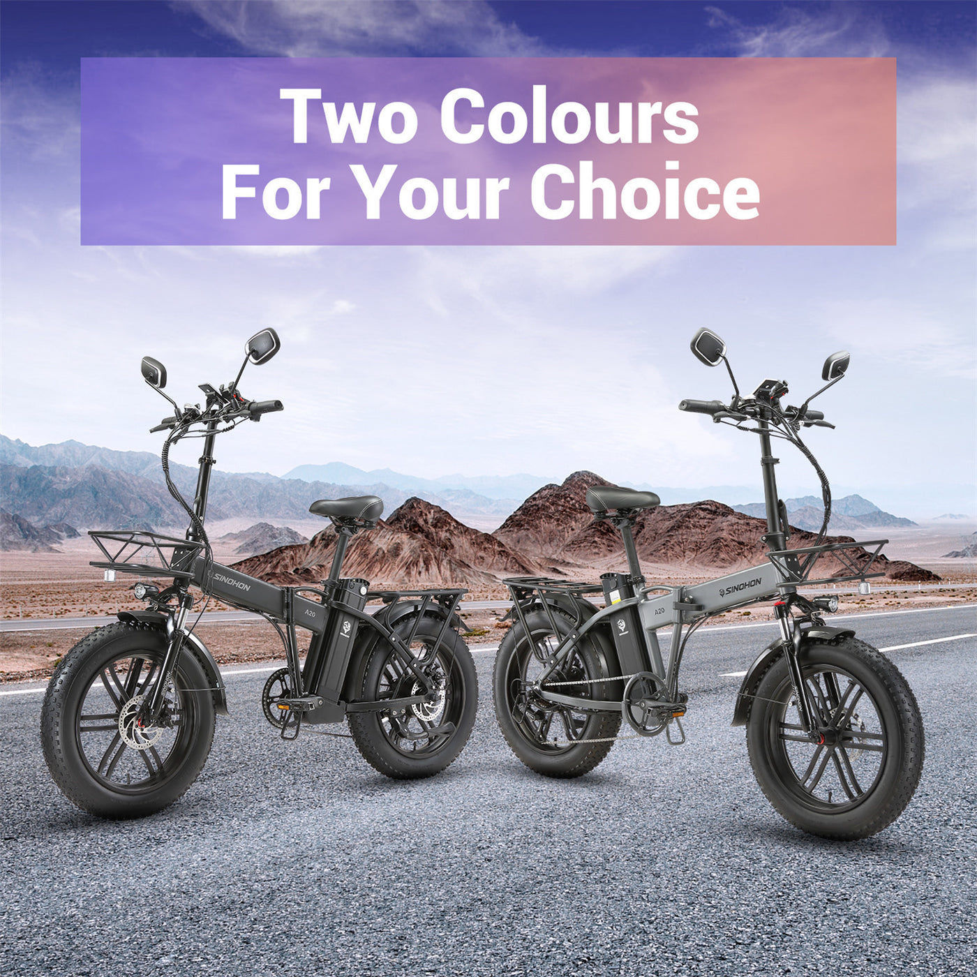 A20 Foldable E-bike 20" Fat Tire 1000W Peak Motor