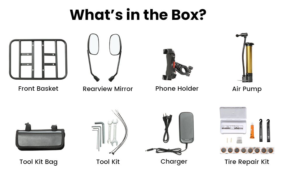 A20 Foldable E-bike 20" Fat Tire 1000W Peak Motor